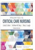 TEST BANK For Priorities in Critical Care Nursing, 9th Edition by Linda D. Urden, Kathleen M. Stacy, Verified Chapters 1 - 27, Complete Newest Version