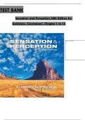 TEST BANK Sensation and Perception,10th Edition by Goldstein, Cacciamani Chapter 1 to 15