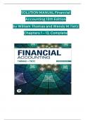 Solution Manual For Financial Accounting, 13th Edition by C William Thomas and Wendy M. Tietz, Verified Chapters 1 - 12, Complete Newest Version