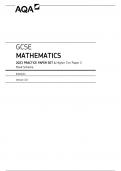 2024 AQA GCSE Mathematics practice paper set 4  mark scheme.