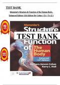 Test Bank For Memmler's Structure & Function of the Human Body, Enhanced Edition 12th Edition By Cohen ( Ch 1 To 22 ) Latest update ( pdf file )