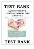 Test Bank Safe Maternity & Pediatric Nursing Care 1st Edition by Luanne Linnard-Palmer | Complete Chapter 1 - 40 