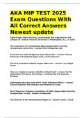 AKA MIP TEST 2025 Exam Questions With All Correct Answers Newest update.