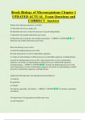 Brock Biology of Microorganisms Chapter 1 UPDATED ACTUAL Exam Questions and  CORRECT Answers