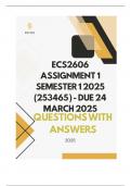 ECS2606 Assignment 1 Semester 1 2025 (253465 ) - DUE 24 March 2025