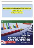 Solution Manual For Data Analytics for Accounting, 3rd Edition Richardson All Chapters  Covered Verified Newest Version