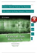 Research Case Solutions - Sawyers & Gill, Federal Tax Research 13th Edition, Verified Chapters 1 - 13, Complete Newest Version