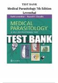 TEST BANK for Medical Parasitology: A Self-Instructional Text 7th Edition By Leventhal & Cheadle| All Chapters Covered A+ Guide