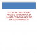 COMPLETE TEST BANK FOR PEDIATRIC PHYSICAL EXAMINATION AN ILLUSTRATEDHANDBOOK3RDEDITION DUDERSTADT||LATEST EDITION 2025