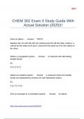 CHEM 302 Exam II Study Guide With Actual Solution (2025)!!