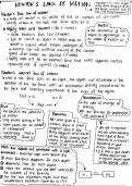 2-Page Simple and Handwritten Summary of Newton's Laws of Motion 