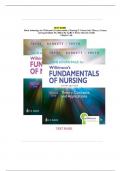 Test Bank for Davis Advantage for Wilkinson's Fundamentals of Nursing (2 Volume Set): Theory, Concepts, and Applications Fifth Edition (Treas, 2023) , All Chapters.  ISBN: 9781719647977  