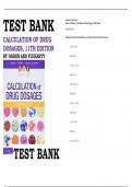 TEST BANK CALCULATION OF DRUG DOSAGES, 11TH EDITION  BY OGDEN AND FLUHARTY 