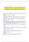 	CWEA Collection Systems Maintenance	   	questions and answers latest top score.	  