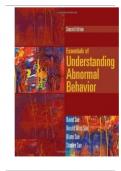 Test bank for Understanding Abnormal Behavior 10thChapter 1:Abnormal Behavior