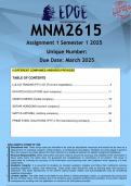 MNM2615 Assignment 1 (6 SME ANSWERS) Semester 1 2025 - DISTINCTION GUARANTEED