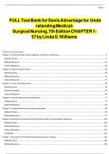 FULL`Test`Bank`for`Davis`Advantage`for``Understanding`Medical-Surgical`Nursing,`7th`Edition`CHAPTER`1-57`by`Linda`S.`Williams`