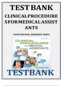 test bank for clinical procedures for medical assistants 10thedition bonewit west