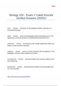 Biology 152 - Exam 2 Caleb Rounds Verified Answers (2025)!!