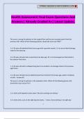 Health Assessment Final Exam Questions And Answers| Already Graded A+| Latest Update.