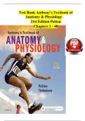 Test Bank Anthony’s Textbook of Anatomy & Physiology 21st Edition Patton Chapters 1 - 48