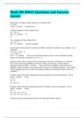 Math 301 HW#1 Questions and Answers correct