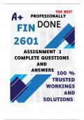 FIN2601 Assignment 1 (COMPLETE ANSWERS) Semester 1 2025 (185354) - DUE 17 April 2025