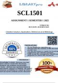 SCL1501 Assignment 1 (FULL ANSWERS) Semester 1 2025 - DUE 28 March 2025