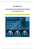 Test Bank for Guyton and Hall Textbook of Medical Physiology 14th Edition by John E. Hall, Michael E. Hall. All Chapters Covered|| 100%Verified Answers| Latest Edition 2025|| ISBN-13 978-0443111013