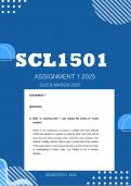 SCL1501 Assignment 1 Semester 1 2025 | Due 28 March 2025