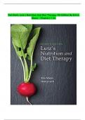 Test Bank: Lutz's Nutrition and Diet Therapy, 7th Edition by Erin E. Mazur - Chapters 1-24