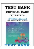 Test Bank - Critical care nursing a holistic approach 11th edition morton fontaine 