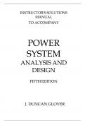 Solution Manual For Power System Analysis and Design 7th Edition by J. Duncan Glover, Mulukutla S. Sarma, Thomas Overbye, Adam Birchfield