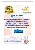 IOP2602 Assignment 1 (COMPLETE ANSWERS) Semester 1 2025 (151985 ) - DUE 19 March 2025; 100% TRUSTED Complete, trusted solutions and explanations