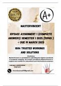 IOP2602 Assignment 1 (COMPLETE ANSWERS) Semester 1 2025 (151985 ) - DUE 19 March 2025; 100% Correct solutions and explanations. 