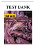 An Introduction to Brain and Behavior 6th Edition by Bryan Kolb, Ian Q. Whishaw, G. Campbell Teskey, ||ISBN 9781319107376.Chapter 1-16 Complete Guide, TEST BANK.