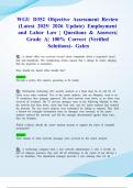 WGU D352 Objective Assessment Review (Latest 2025/ 2026 Update) Employment and Labor Law | Questions & Answers| Grade A| 100% Correct (Verified Solutions)