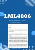 LML4806 Assignment 1 Semester 1 2025 | March 2025