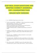 GISP REAL EXAM QUESTIONS AND  VERIFIED CORRECT ANSWERS ||  100% GUARANTEED PASS   <BRAND NEW VERSION> 