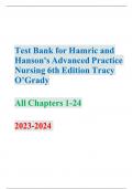 TEST BANK FOR Hamric and Hanson's Advanced Practice Nursing 6th Edition by Mary Fran Tracy, Eileen T. O'Grady |Complete Guide A+