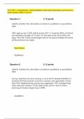 SCS 285 1-2 Quantitative and Qualitative Data Quiz| Questions and Answers| 2025 Update| 100% Correc -SNHU