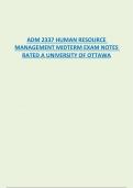 ADM 2337 HUMAN RESOURCE  MANAGEMENT MIDTERM EXAM NOTES  RATED A UNIVERSITY OF OTTAWA