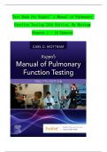 Test Bank for Ruppel’s Manual of Pulmonary Function Testing 12th Edition, By Mottram Chapter 1 - 13 Updated