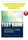 TEST BANK For Understanding the Essentials of Critical Care Nursing, 3rd Edition by Perrin, Verified Chapters 1 - 19, Complete Newest Version