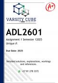 ADL2601 Assignment 1 (DETAILED ANSWERS) Semester 1 2025 - DISTINCTION GUARANTEED