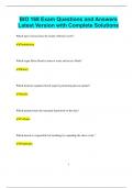 BIO 168 Exam Questions and Answers Latest Version with Complete Solutions