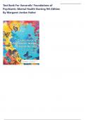 Test Bank For Varcarolis' Foundations of Psychiatric-Mental Health Nursing 9th Edition by Margaret Jordan Halter All Chapters 1-36 included LATEST 2024