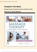 Test Bank Complete_ Massage Therapy: Principles and Practice 7th Edition, (2023) By Susan G. Salvo (Author) All Chapters 1-30| Latest Version With Well Detailed And Verified Answers| Grade A+