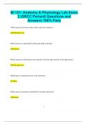 BI 121- Anatomy & Physiology Lab Exam 2 (GRCC Periard) Questions and  Answers 100% Pass