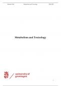 Metabolism and Toxicology 